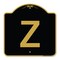 Signmission Designer Series Sign-Sign W/ Letter Z, Black & Gold Aluminum Sign, 18" x 18", BG-1818-22914 A-DES-BG-1818-22914 - alternate 1